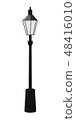Black vintage streetlight 48416010