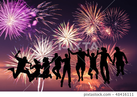 Friends are Happy Holiday Fireworks Friends are Happy Holiday Fireworks 48416111