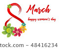 8 march greeting card 48416234