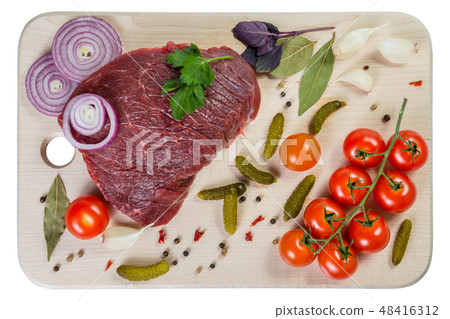 Fresh Meat, Tomatoes and Spices 48416312
