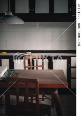 Abstract scene of old dinning room Abstract scene of old dinning room 48417146
