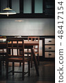 Abstract scene of old dinning room 48417154