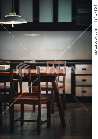 Abstract scene of old dinning room Abstract scene of old dinning room 48417154