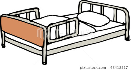 Bed illustration Hand drawing drawing Rough Stock