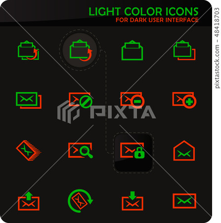 Mail icon set Mail icon set 48418703