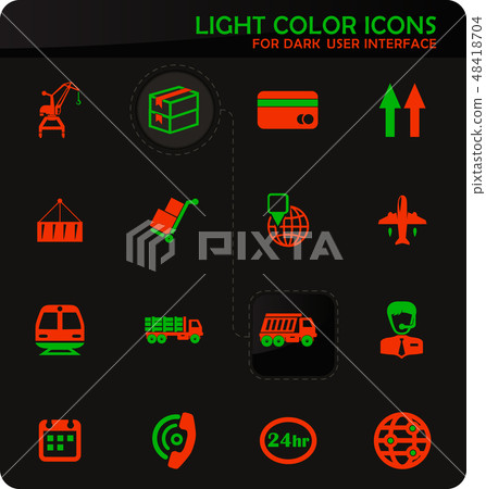 Logistic icons set Logistic icons set 48418704
