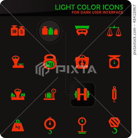 Scales icons set 48418967