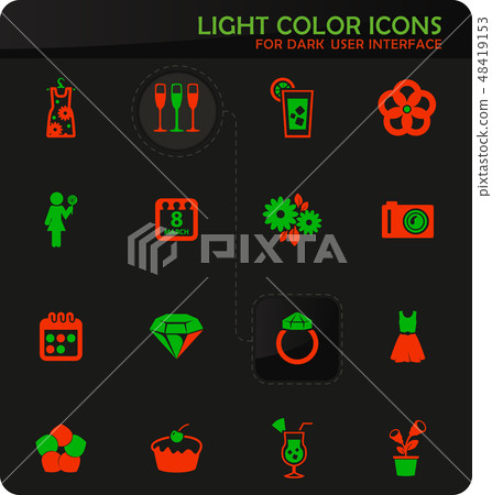 Womens Day icons set 48419153