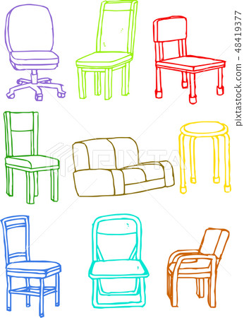 椅子手繪粗草圖 48419377