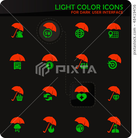 Insurance icons set 48419456