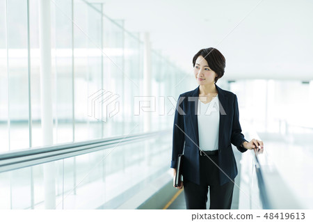 營業所女商人女性自動傾斜 48419613