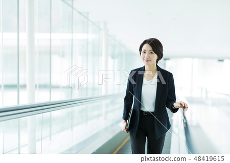 營業所女商人女性自動傾斜 48419615
