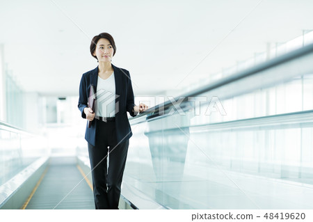 營業所女商人女性自動傾斜 48419620