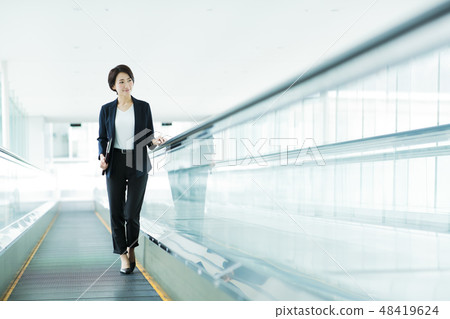 營業所女商人女性自動傾斜 48419624