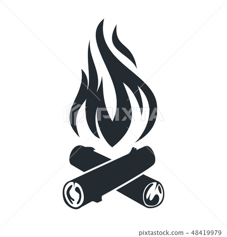 Bonfire icon isolated on white background - Stock Illustration ...