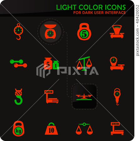 Scales icons set 48420052