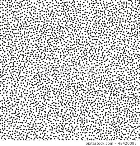 Pointillism middle density seamless dots pattern. Abstract monochrome halftone. Just drop to 48420095