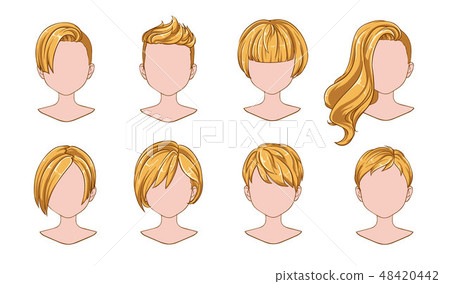 Beautiful hairstyle woman modern fashion Beautiful hairstyle woman modern fashion 48420442