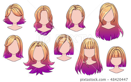 Beautiful hairstyle woman modern fashion  Beautiful hairstyle woman modern fashion  48420447