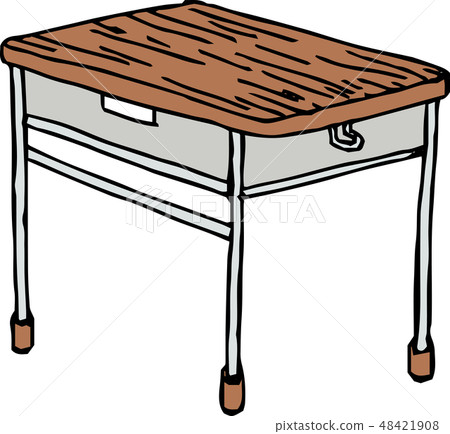 Desk Table Hand Drawing Rough Sketch Stock Illustration