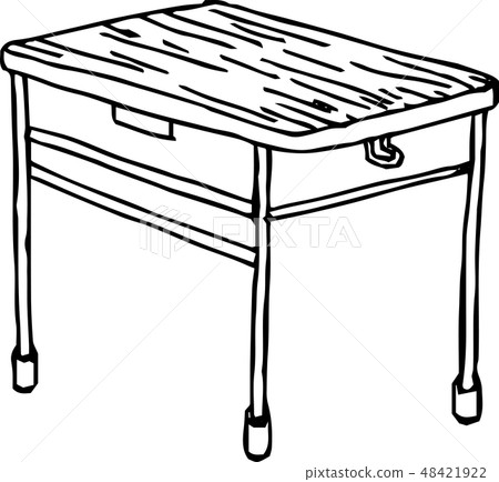 Desk Table Hand Drawing Rough Sketch Stock Illustration