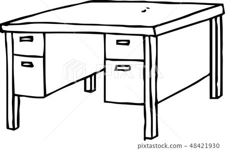 Desk Table Hand Drawing Rough Sketch Desk Table Hand Drawing Rough Sketch 48421930