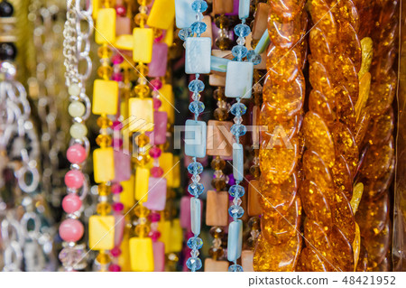 beautiful multicolor beads in necklace form 48421952