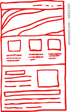 Dummy Layout Sample Website mockup rough sketch dummy layout concept - Stock Illustration ...