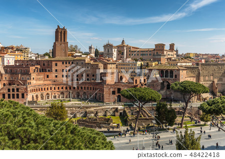 Trajan Market is large complex of ruins of Rome 48422418