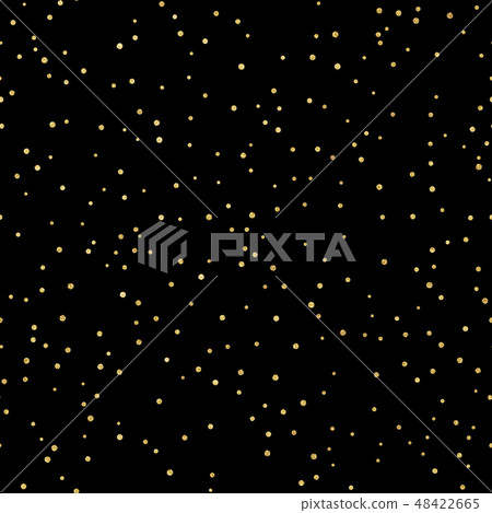 Glitter gold seamless pattern with polka dots. Hipster trendy effect. EPS 10 Glitter gold seamless pattern with polka dots. Hipster trendy effect. EPS 10 48422665