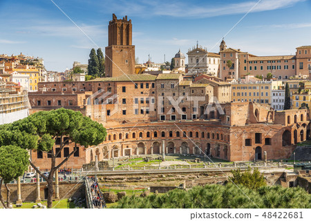 Trajan Market is large complex of ruins of Rome 48422681