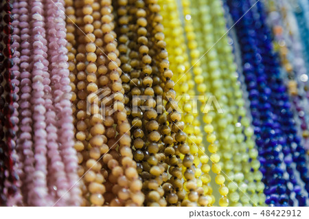 beautiful multicolor beads in necklace form beautiful multicolor beads in necklace form 48422912