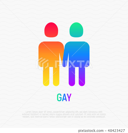 Couple of gays holding hands each other 48423427