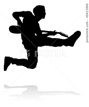 Musician Guitarist Silhouette Musician Guitarist Silhouette 48423866