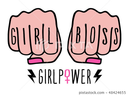 girl boss, female hands, girl power, vector girl boss, female hands, girl power, vector 48424655