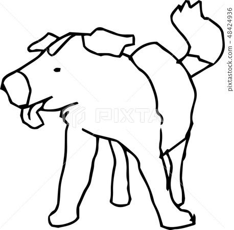 Dog breeds cute little hand-drawn rough sketch - Stock Illustration ...