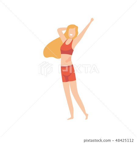 Beautiful Happy Woman with Birthmark, Body Positive with Birthmark, Self Acceptance and Beauty 48425112