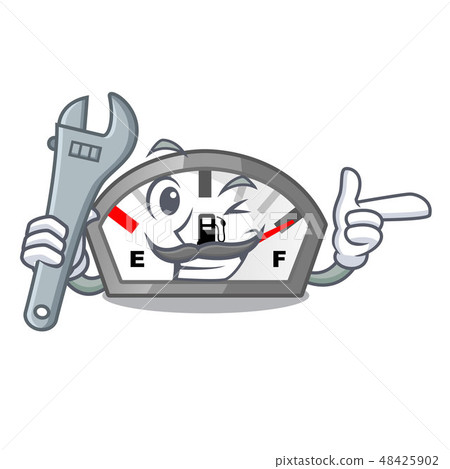 Mechanic gasoline indicator in the a mascot 48425902