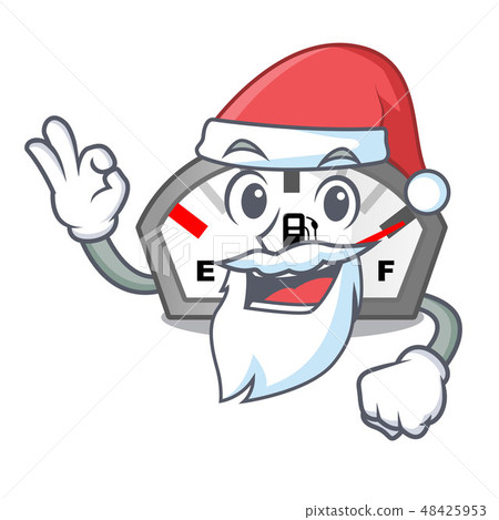 Santa gasoline indicator in the a mascot 48425953