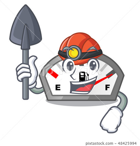 Miner Cartoon Gasoline Indicator Sticks To Stock Illustration 48425994 Pixta