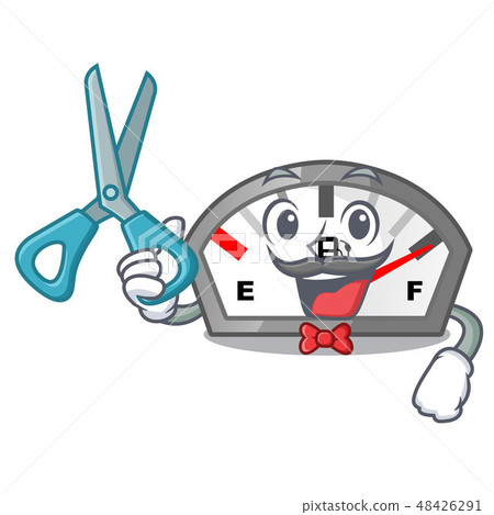Barber gasoline indicator in the character shape Barber gasoline indicator in the character shape 48426291