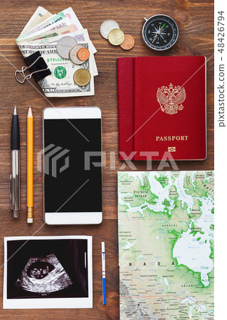 Travel while being pregnant background. Journey 48426794