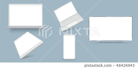 minimalistic 3d isometric illustration set device 48426943