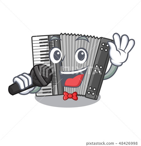 Singing miniature accrodion in the shape mascot Singing miniature accrodion in the shape mascot 48426998