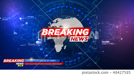 News Background Breaking News Modern Futuristic Stock Illustration