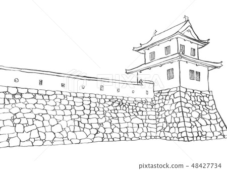 Ako Castle 100 Great castle illustration 48427734