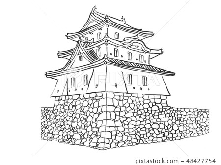 Takamatsu Castle 100 Great castle illustration 48427754