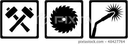 Metal worker welder icons Metal worker welder icons 48427764