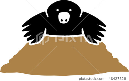 Mole sitting in a hole Mole sitting in a hole 48427826
