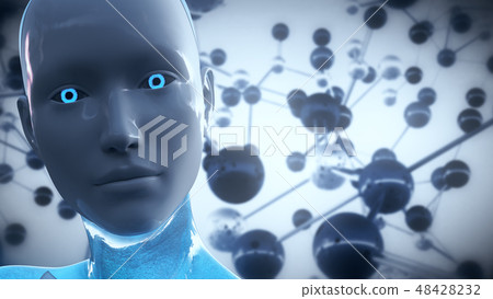 Artificial Intelligence AI Scientific Concept 48428232